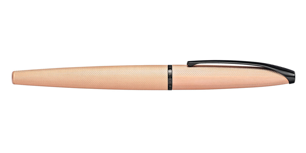 Product view 7 - A.T. Cross ATX Brushed Rose Gold Rollerball Pen - Natural Left-Handed - A.T. Cross