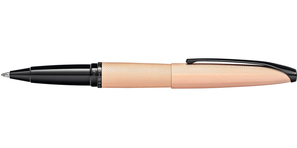 Product view 4 - A.T. Cross ATX Brushed Rose Gold Rollerball Pen - Natural Left-Handed - A.T. Cross