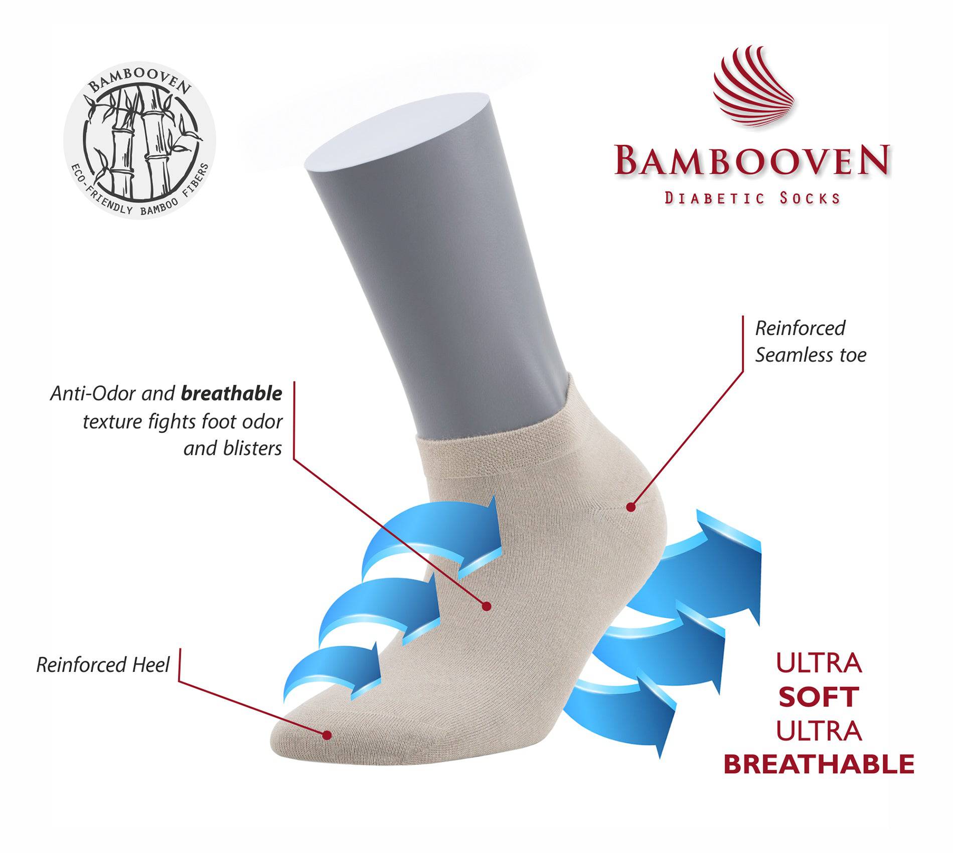 Product view 9 - Women’s Bamboo Ankle Socks 8-Pack - 620 - Bambooven