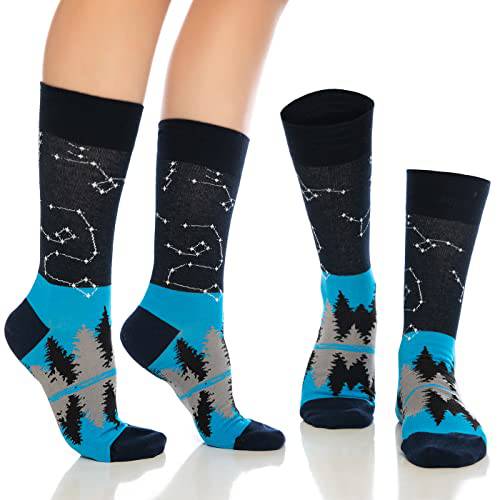Product view 7 - Fun Crew Socks for Men and Women – Colorful Cotton Novelty 6-Pack - Bambooven