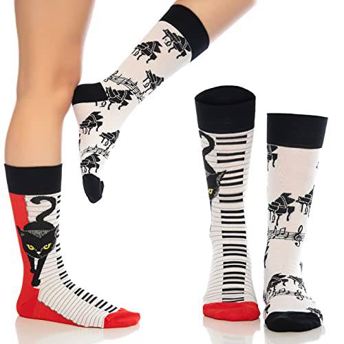 Product view 4 - Fun Crew Socks for Men and Women – Colorful Cotton Novelty 6-Pack - Bambooven