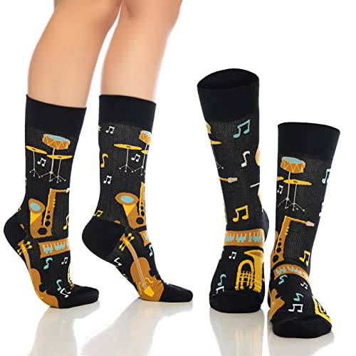 Product view 5 - Fun Crew Socks for Men and Women – Colorful Cotton Novelty 6-Pack - Bambooven