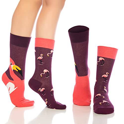 Product view 7 - Fun Crew Socks for Men and Women – Colorful Cotton Novelty 6-Pack - Bambooven