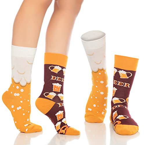 Product view 6 - Fun Crew Socks for Men and Women – Colorful Cotton Novelty 6-Pack - Bambooven