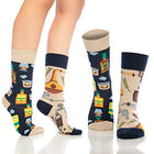 Close-up detail showing quality craftsmanship and materials - Fun Crew Socks for Men and Women – Colorful Cotton Novelty 6