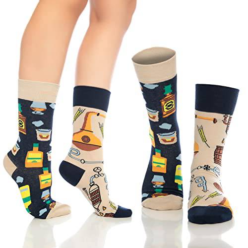 Close-up detail showing quality craftsmanship and materials - Fun Crew Socks for Men and Women – Colorful Cotton Novelty 6