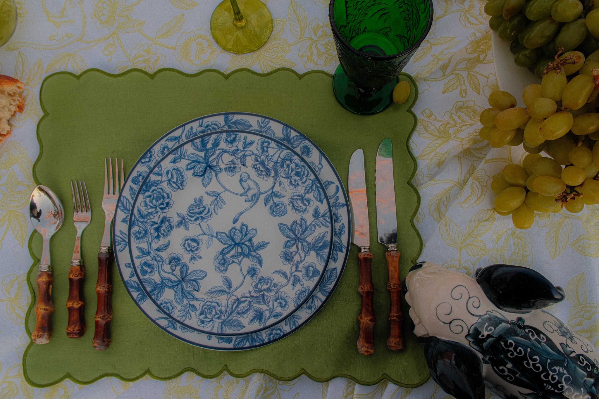 Product view 11 - Bombay Blue Dinner Plate - Set of 4 (+1 Bonus Plate) - Ro'Table
