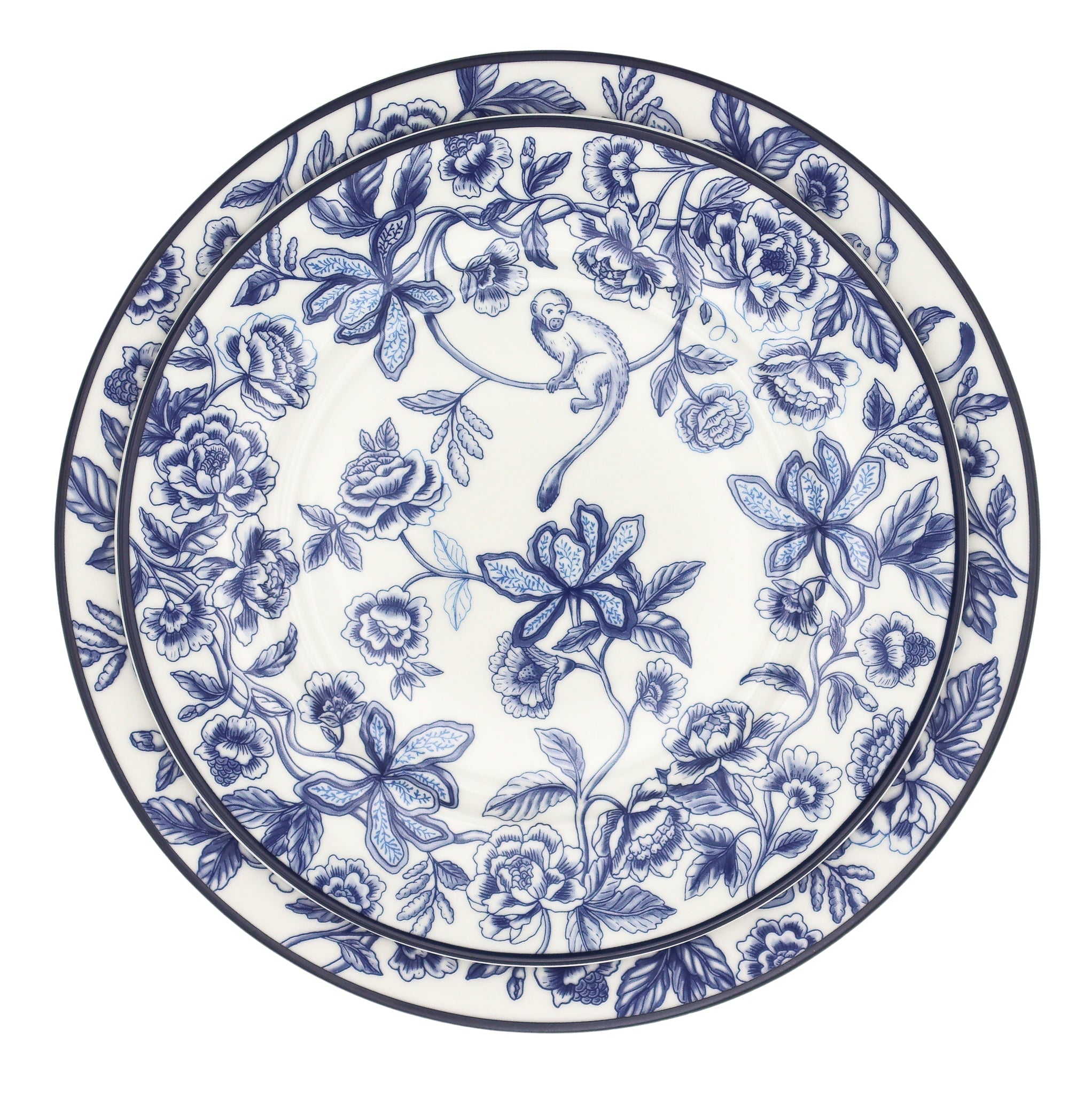 Close-up detail showing quality craftsmanship and materials - Bombay Blue Starter Plate - Set of 4 (+1 Bonus Plate)