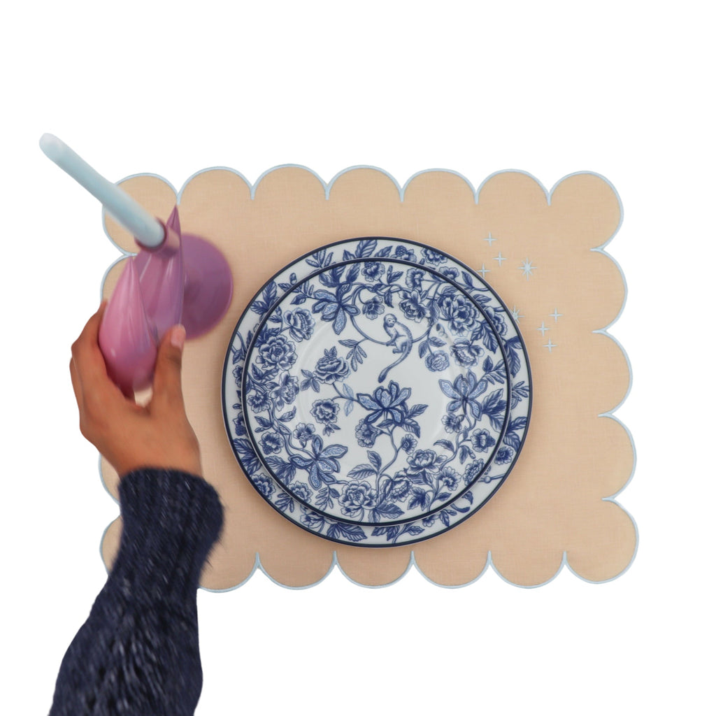 Product view 14 - Bombay Blue Starter Plate - Set of 4 (+1 Bonus Plate) - Ro'Table
