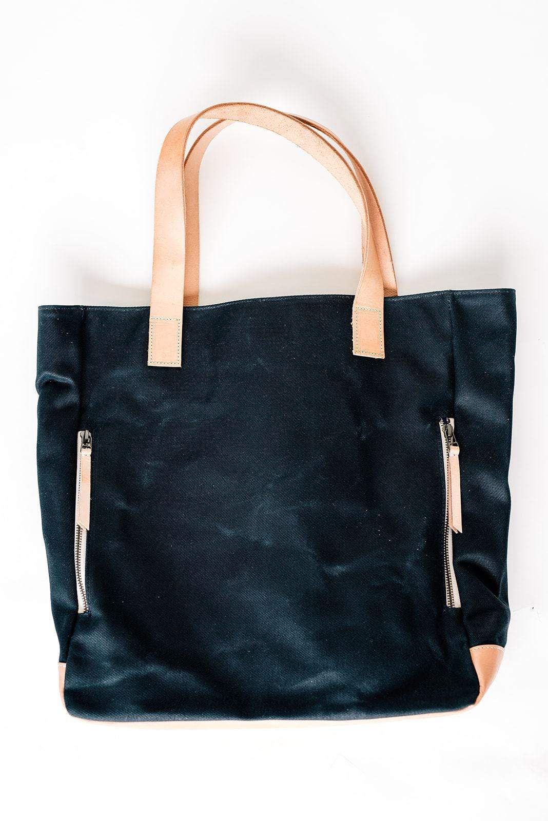 Product view 10 - Black Wax Canvas Everyday Bag - The Classic - notebooks & honey
