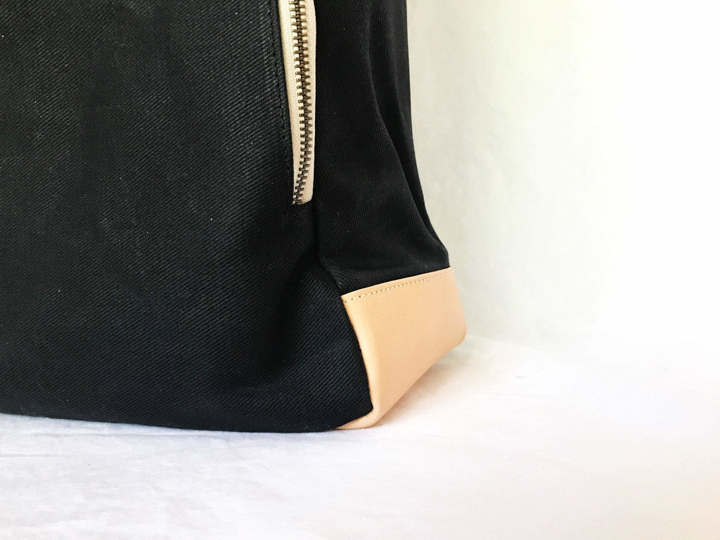 Product view 4 - Black Wax Canvas Everyday Bag - The Classic - notebooks & honey