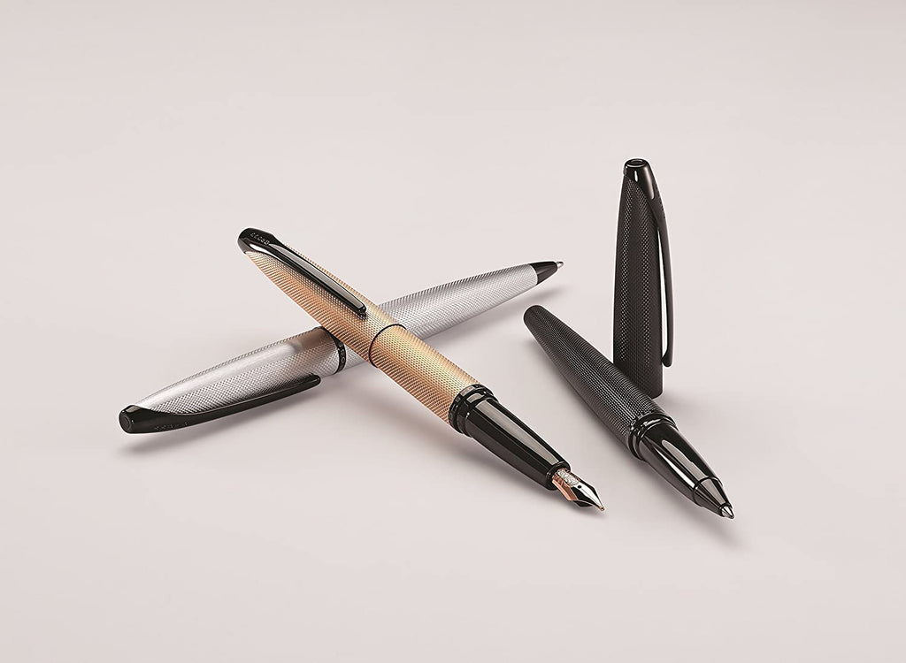Product view 7 - A.T. Cross ATX Brushed Chrome Rollerball Pen - Natural Left-Handed Com - A.T. Cross