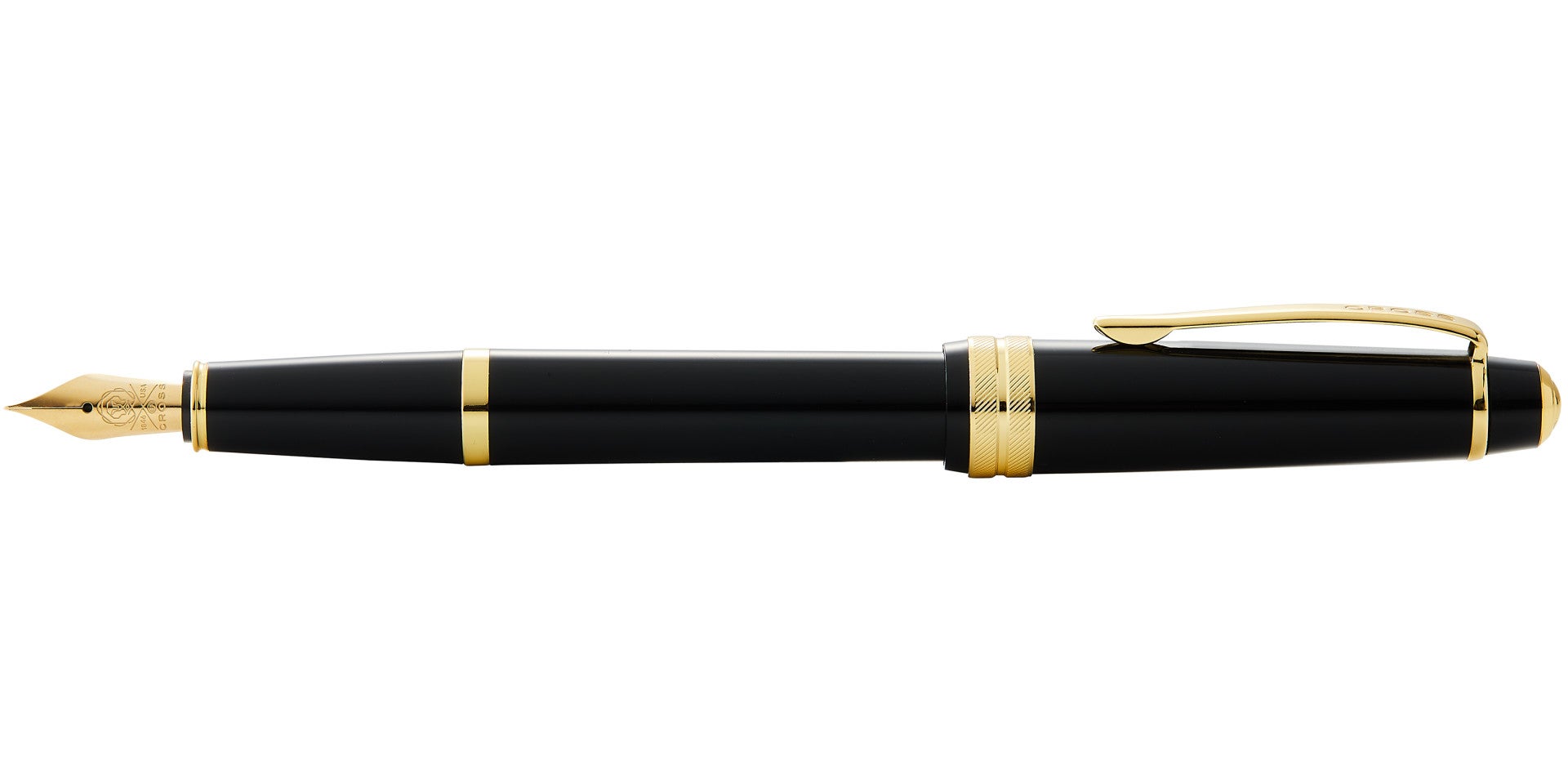 Product view 4 - A.T. Cross Bailey Light Polished Black Resin and Gold Tone Medium Nib - A.T. Cross