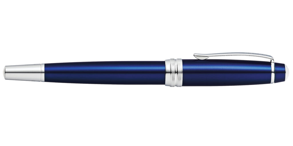 Product view 8 - A.T. Cross Bailey Blue Lacquer Stainless Steel Medium Nib Fountain Pen - A.T. Cross