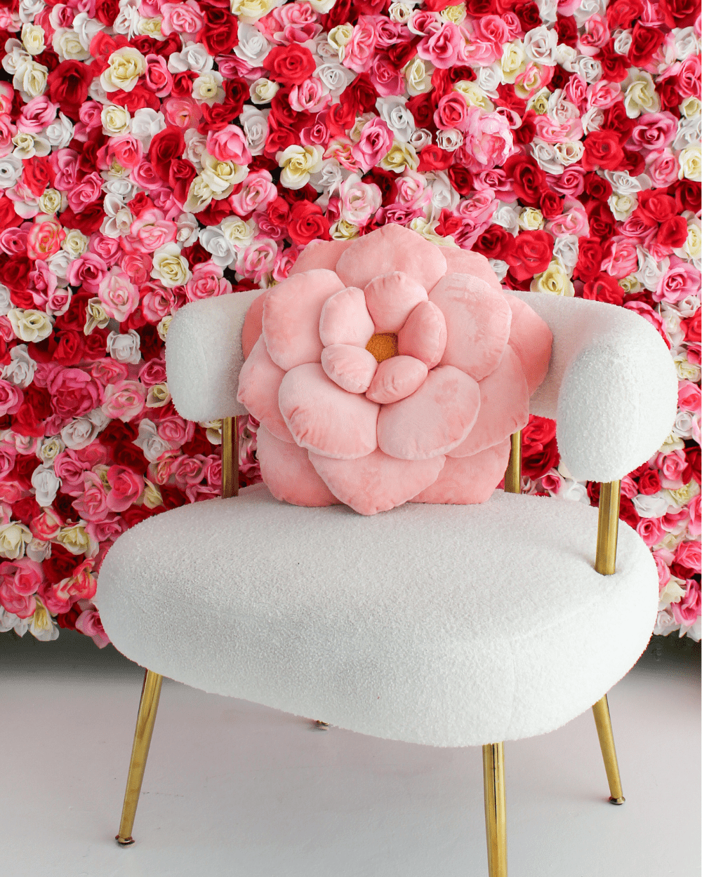 Product view 11 - Camellia Plush Flower Pillow - Green Philosophy Co.