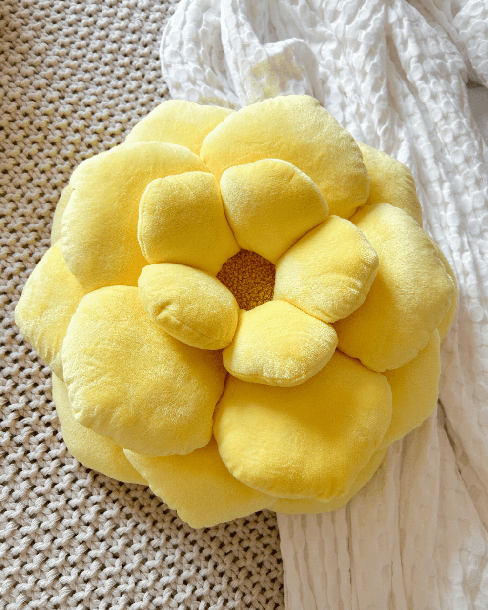 Product view 12 - Camellia Plush Flower Pillow - Green Philosophy Co.