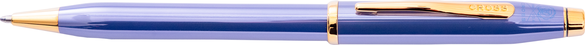 Lifestyle photo showing A.T. Cross Century II Lavender Blue Ballpoint Pen - Comfortable P in use - A.T. Cross
