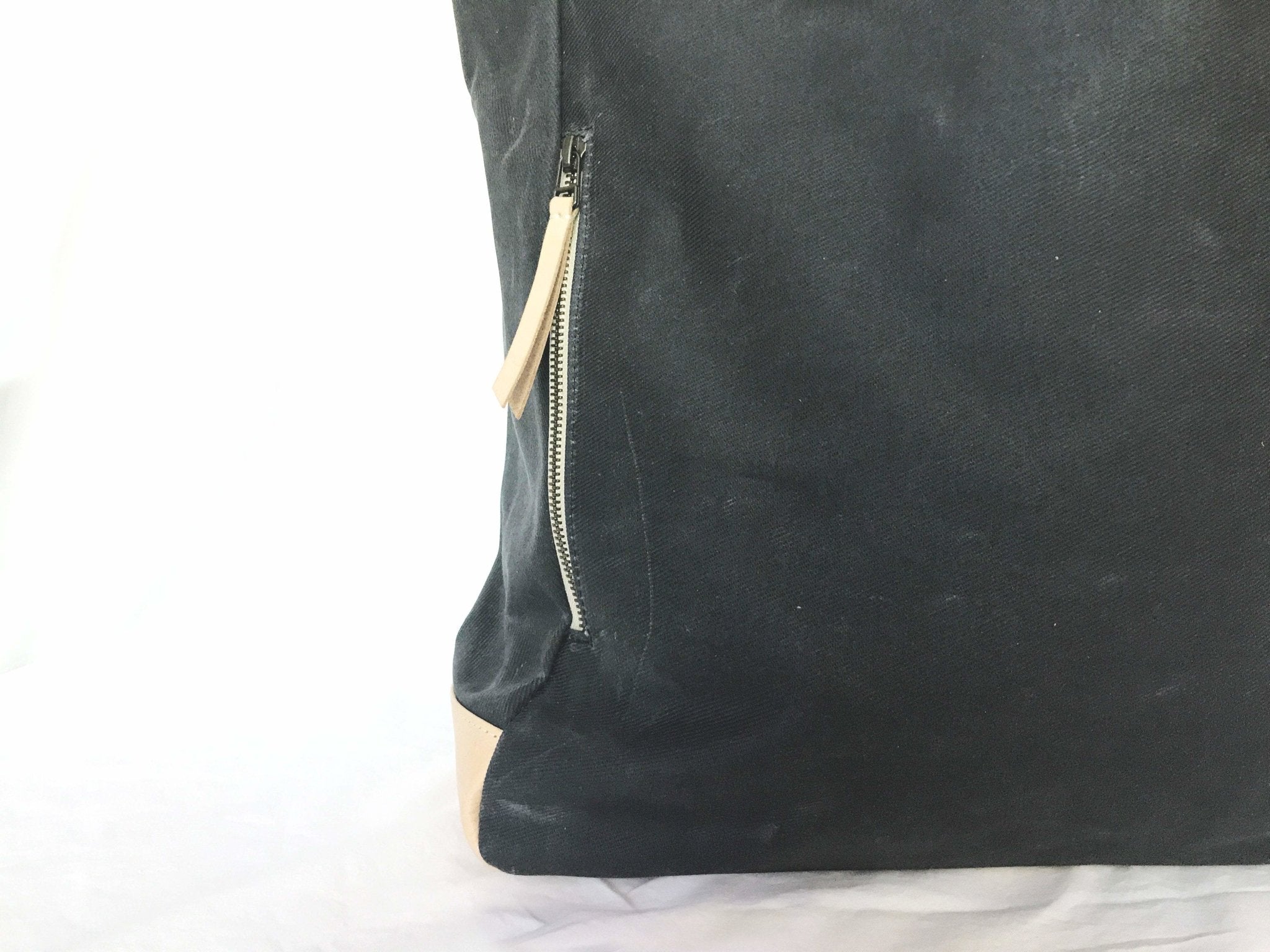Product view 5 - Charcoal Grey Wax Canvas Tote Bag - The Morning Person - notebooks & honey
