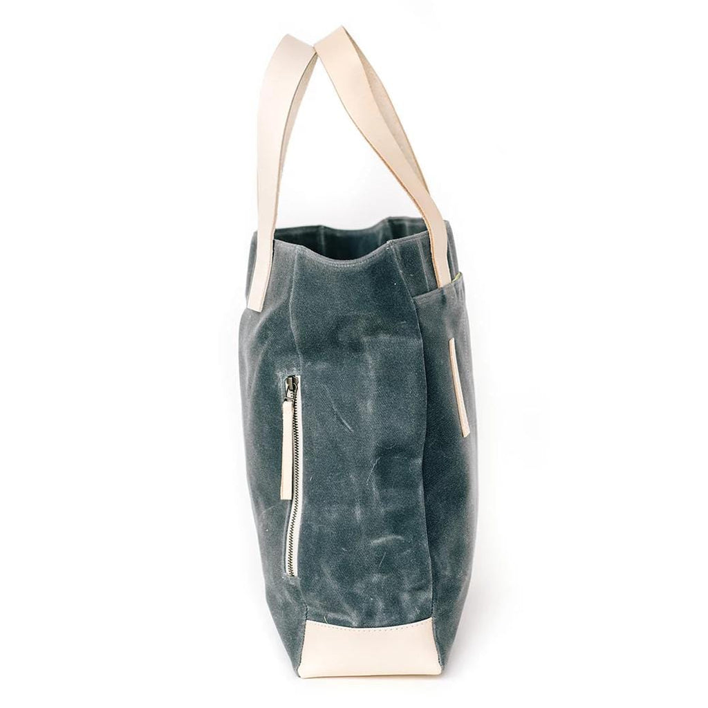 Product view 10 - Charcoal Grey Wax Canvas Tote Bag - The Morning Person - notebooks & honey