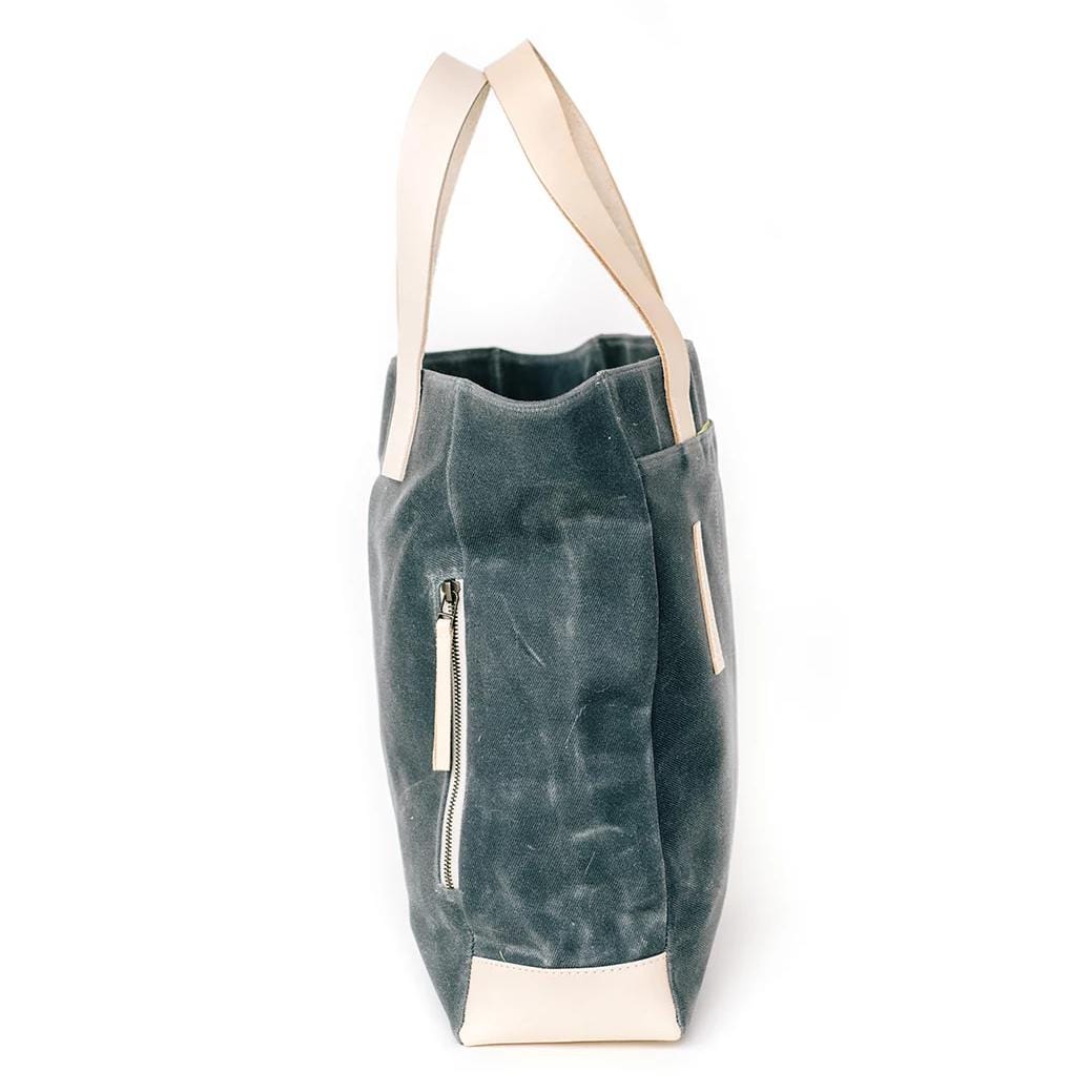 Product view 10 - Charcoal Grey Wax Canvas Tote Bag - The Morning Person - notebooks & honey