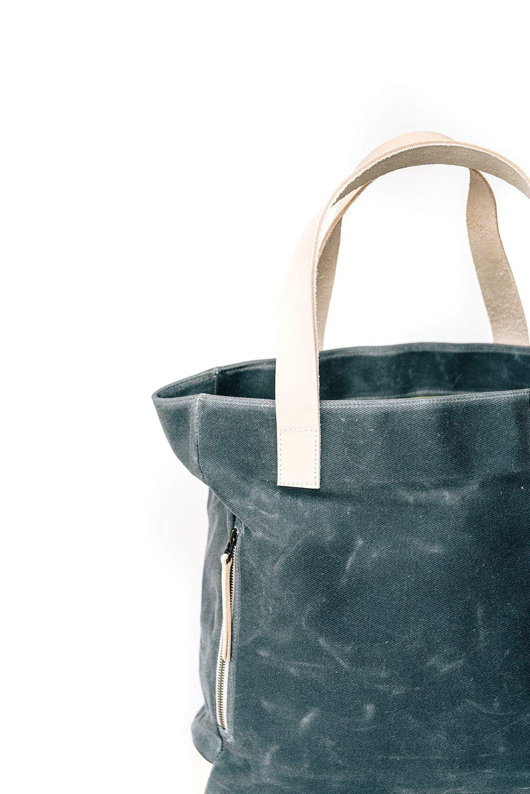Product view 4 - Charcoal Grey Wax Canvas Tote Bag - The Morning Person - notebooks & honey