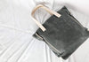 Premium tote bag with leather handles - sustainable everyday luxury - notebooks & honey