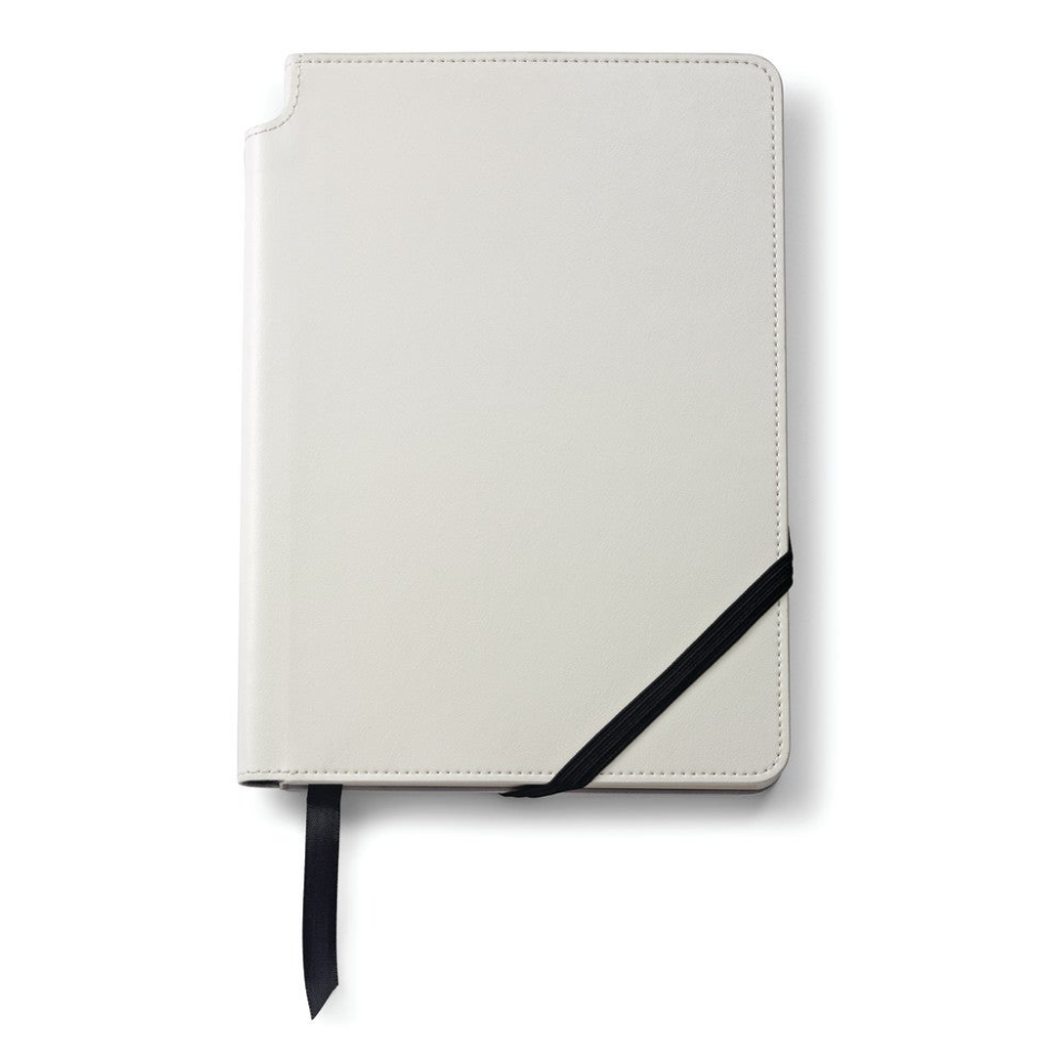A.T. Cross Medium Classic White Journal - Natural Left-Handed Comfort - premium quality - A.T. Cross