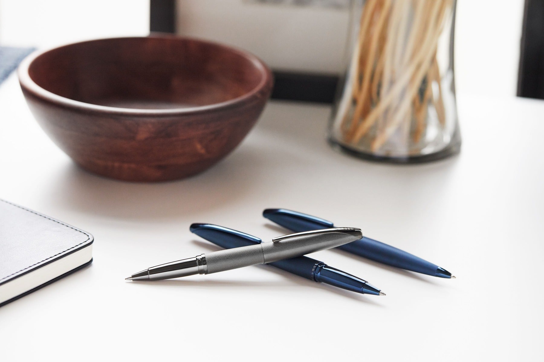 Product view 5 - A.T. Cross ATX Sandblasted Dark Blue Ballpoint Pen - Comfortable Profe - A.T. Cross