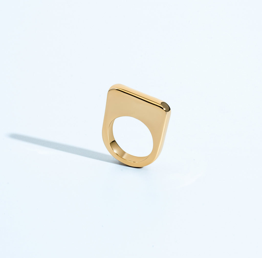 Close-up detail showing quality craftsmanship and materials - Lily Gold Ring