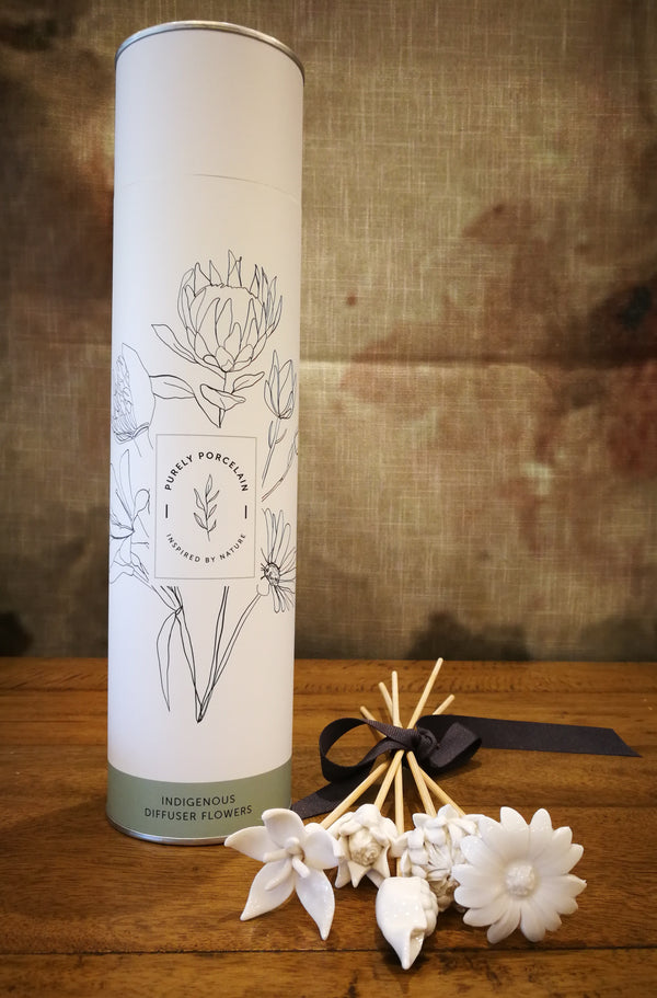 Product view 5 - African Flowers Bamboo Diffuser Set - Kanju Interiors