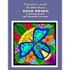 Flowers and Butterflies Hand Drawn Coloring Book Left Handed Version:  - premium quality - Books by splitShops
