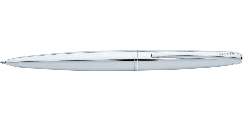 Lifestyle photo showing A.T. Cross ATX Pure Chrome Ballpoint Pen - Comfortable Profession in use - A.T. Cross