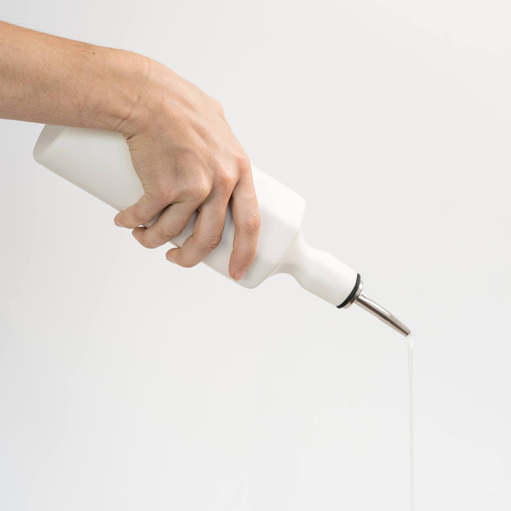 Close-up detail showing quality craftsmanship and materials - Elixir Porcelain Olive Oil Dispenser