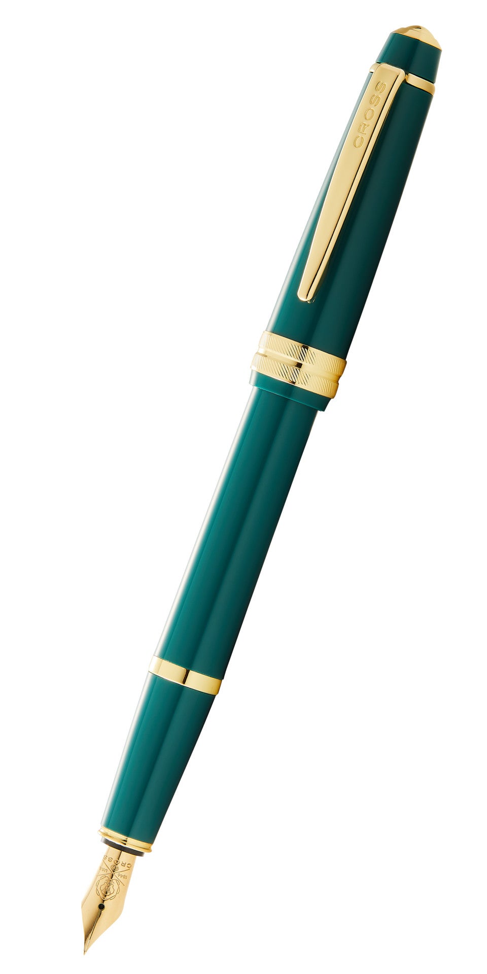 A.T. Cross Bailey Light Polished Green Resin and Gold Tone Extra-Fine - premium quality - A.T. Cross