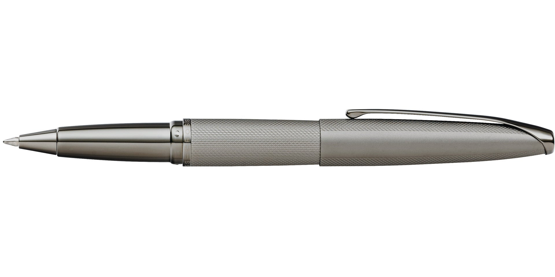 Product view 4 - A.T. Cross ATX Sandblasted Titanium Gray Rollerball Pen - Natural Left - A.T. Cross