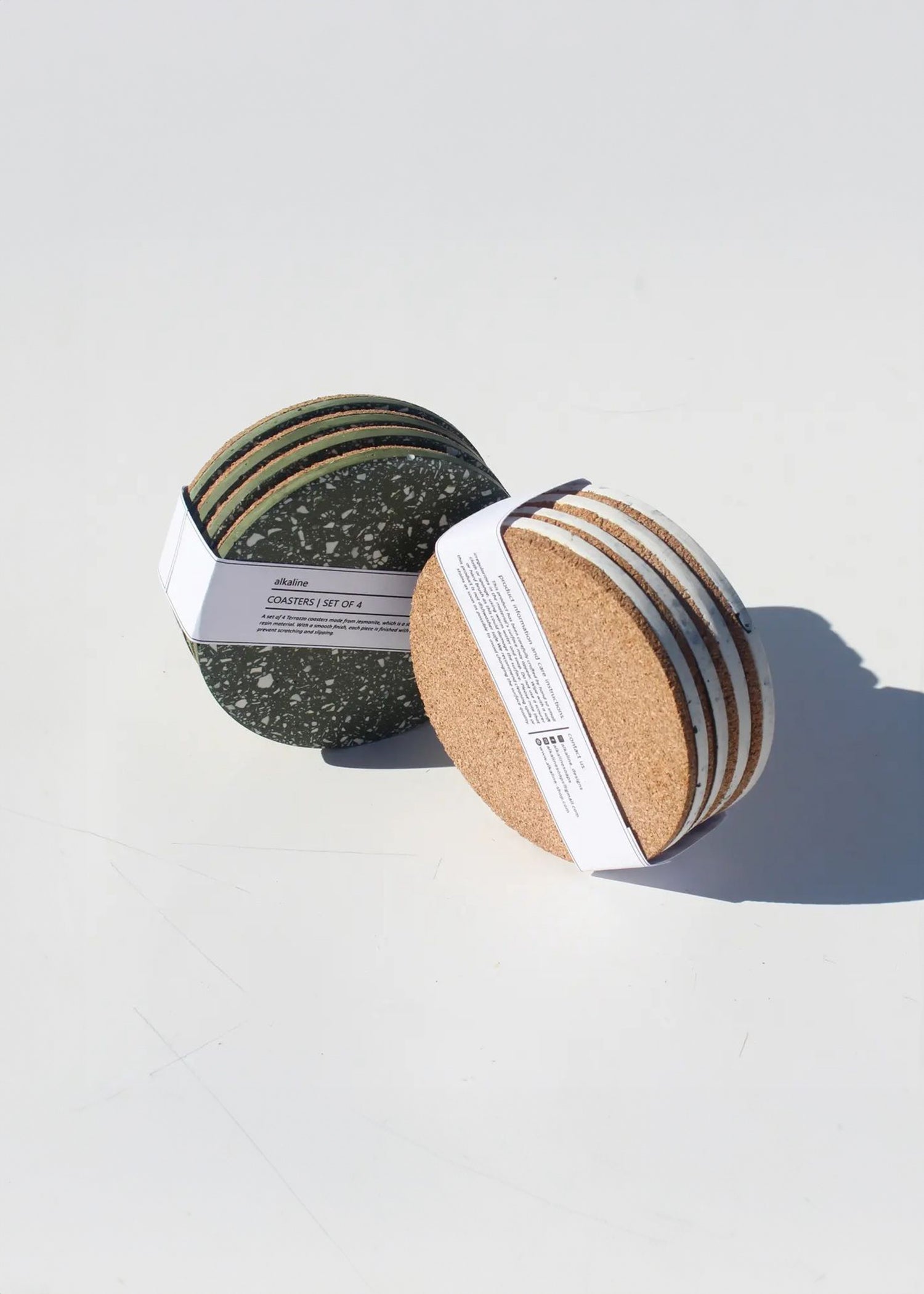 Product view 4 - Neutral Terrazzo Coasters - Set of 4 - Kanju Interiors