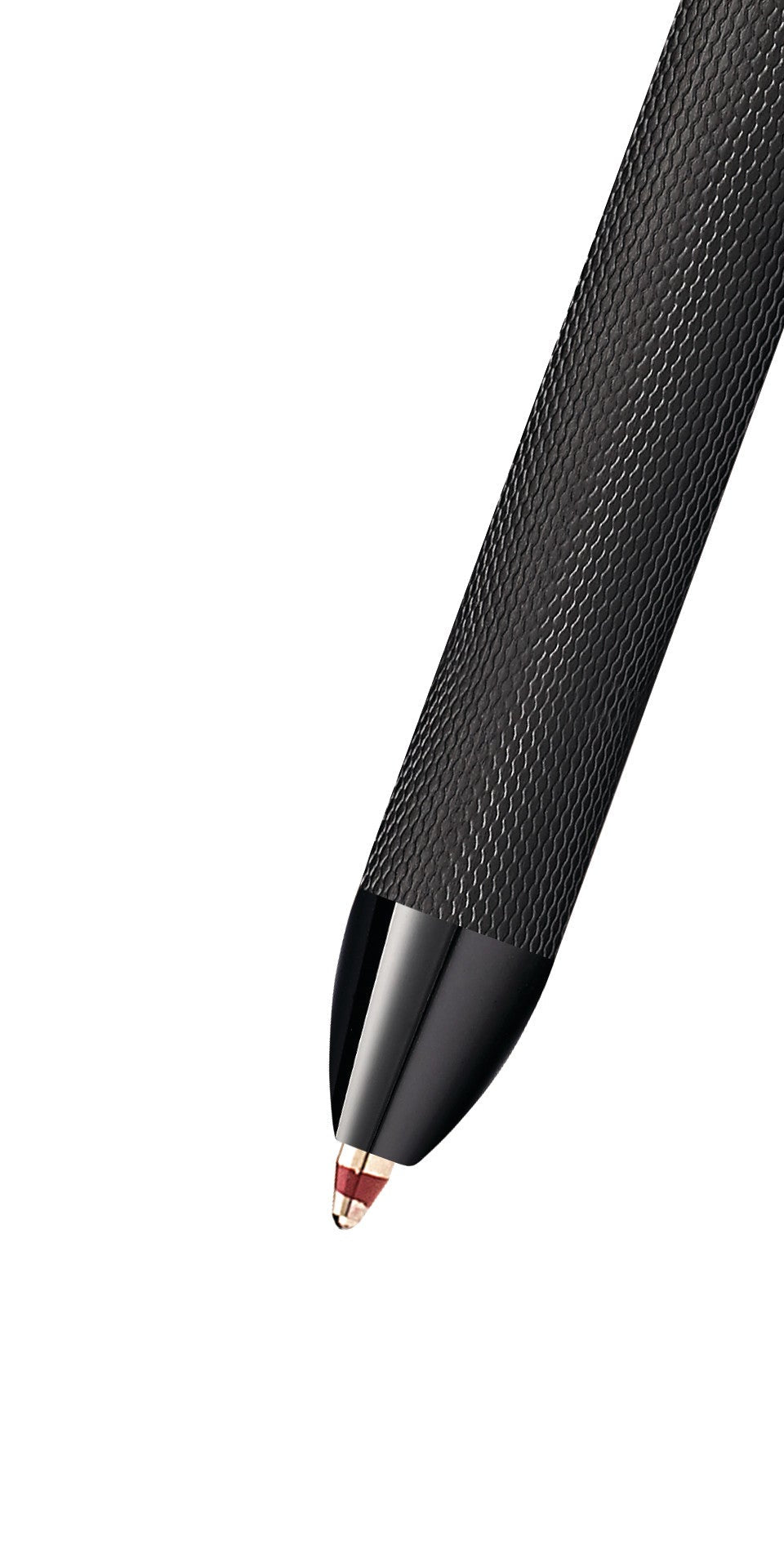 Close-up detail showing quality craftsmanship and materials - A.T. Cross Tech3+ Brushed Black PVD Multifunction Pen - Natu