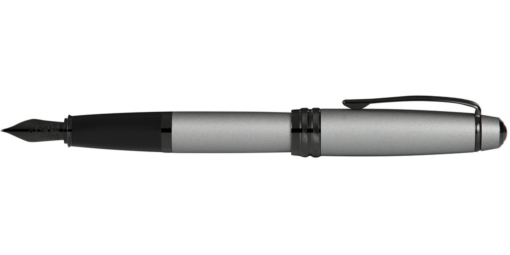 Product view 5 - A.T. Cross Bailey Matte Gray Lacquer Stainless Steel Extra-Fine Nib Fo - A.T. Cross