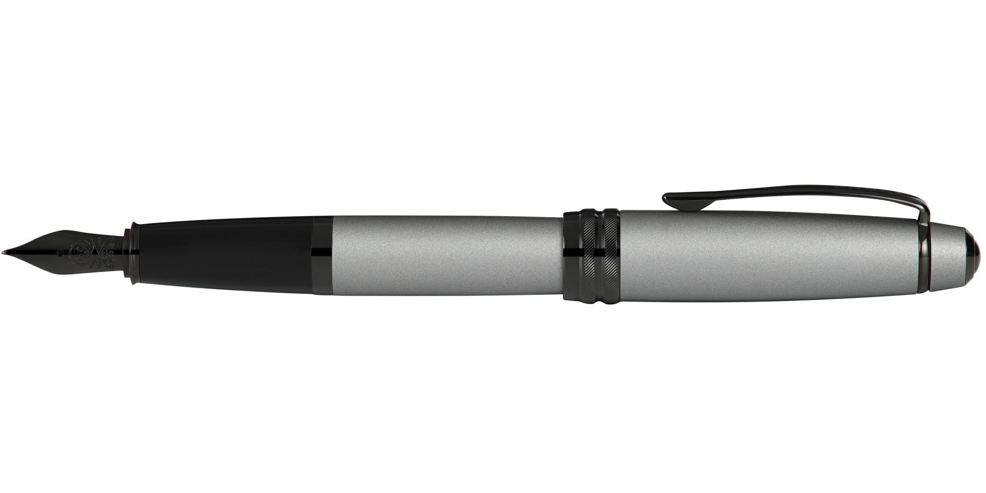 Product view 5 - A.T. Cross Bailey Matte Gray Lacquer Stainless Steel Extra-Fine Nib Fo - A.T. Cross