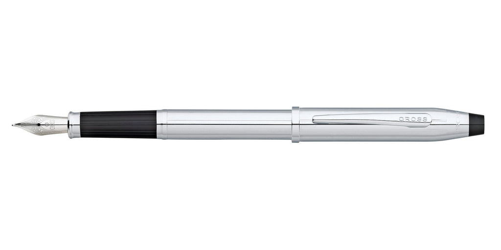 Lifestyle photo showing A.T. Cross Century II Lustrous Chrome Fine Nib Fountain Pen - Smu in use - A.T. Cross