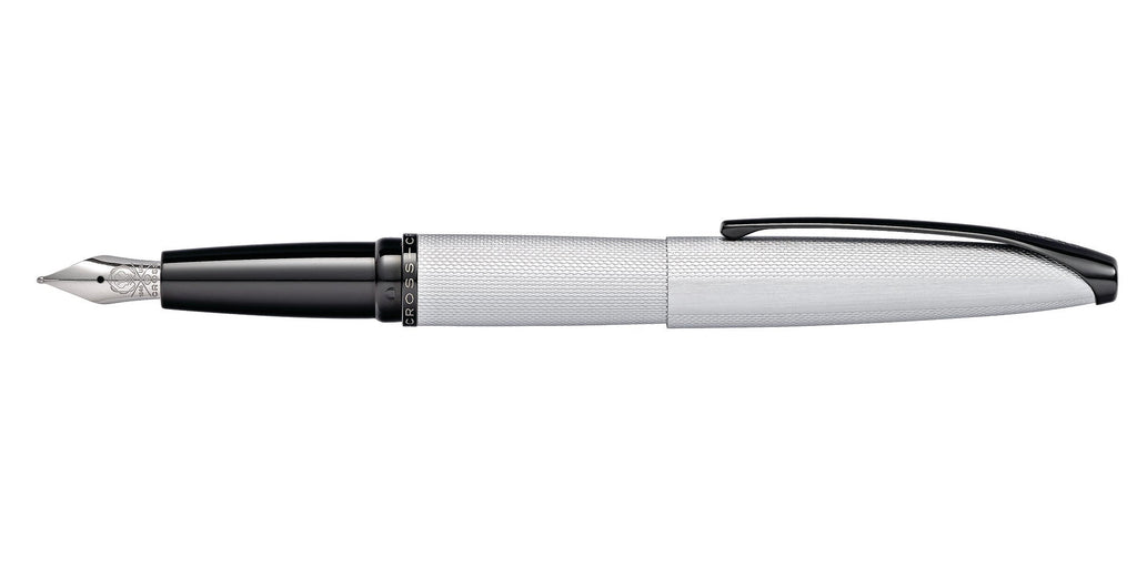 Product view 4 - A.T. Cross ATX Brushed Chrome Medium Nib Fountain Pen - Smudge-Free Wr - A.T. Cross