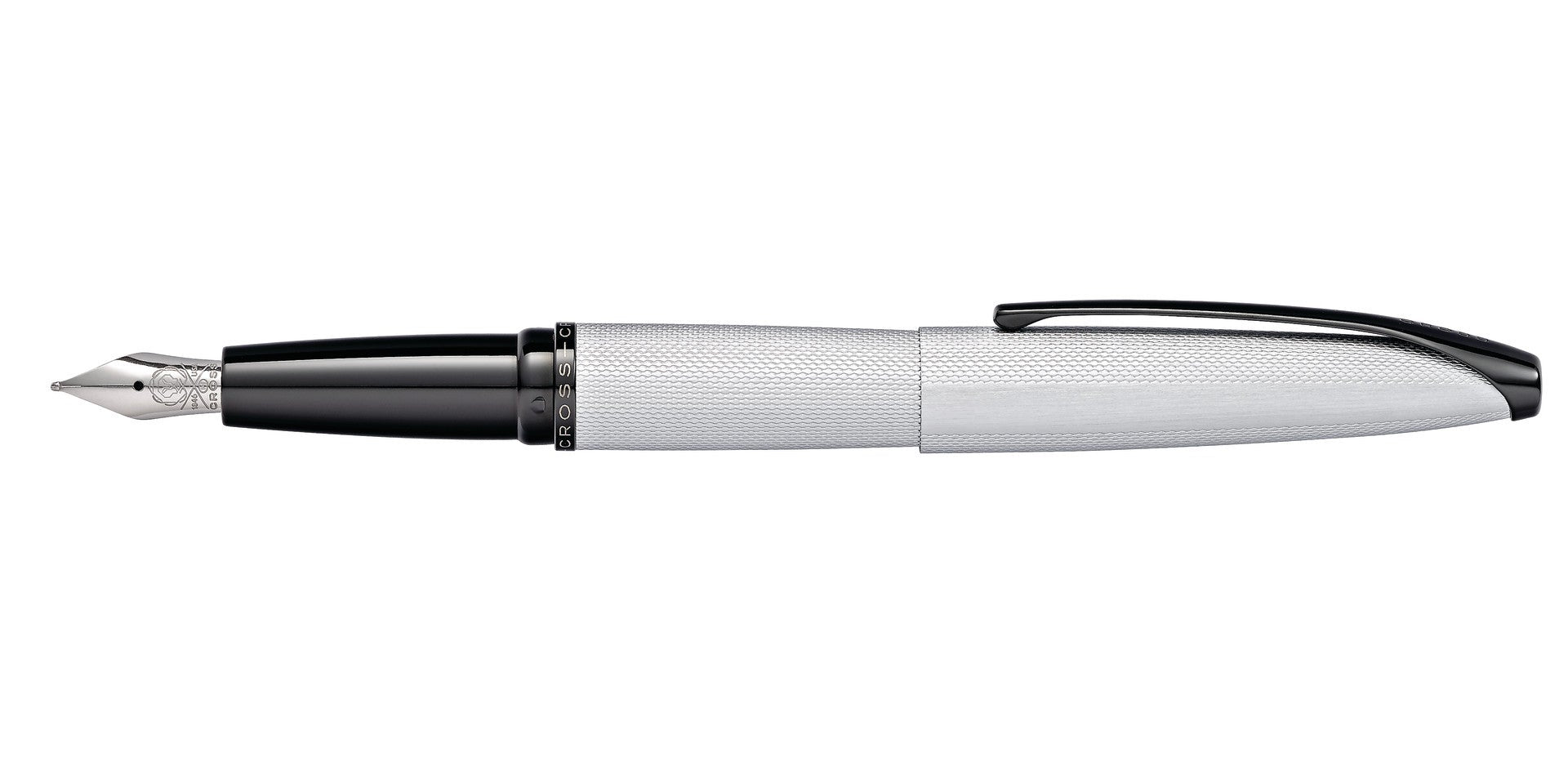Product view 4 - A.T. Cross ATX Brushed Chrome Medium Nib Fountain Pen - Smudge-Free Wr - A.T. Cross