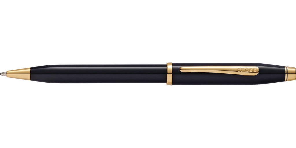 Lifestyle photo showing A.T. Cross Century II Classic Black Ballpoint Pen - Comfortable P in use - A.T. Cross
