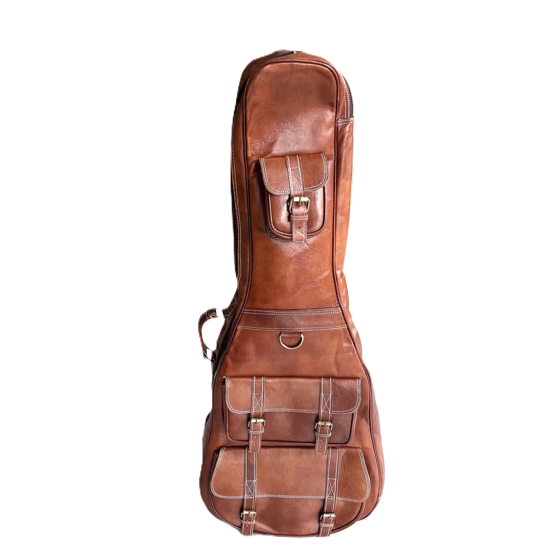 Product view 4 - Personalized Leather Guitar Case - Classy Leather Bags