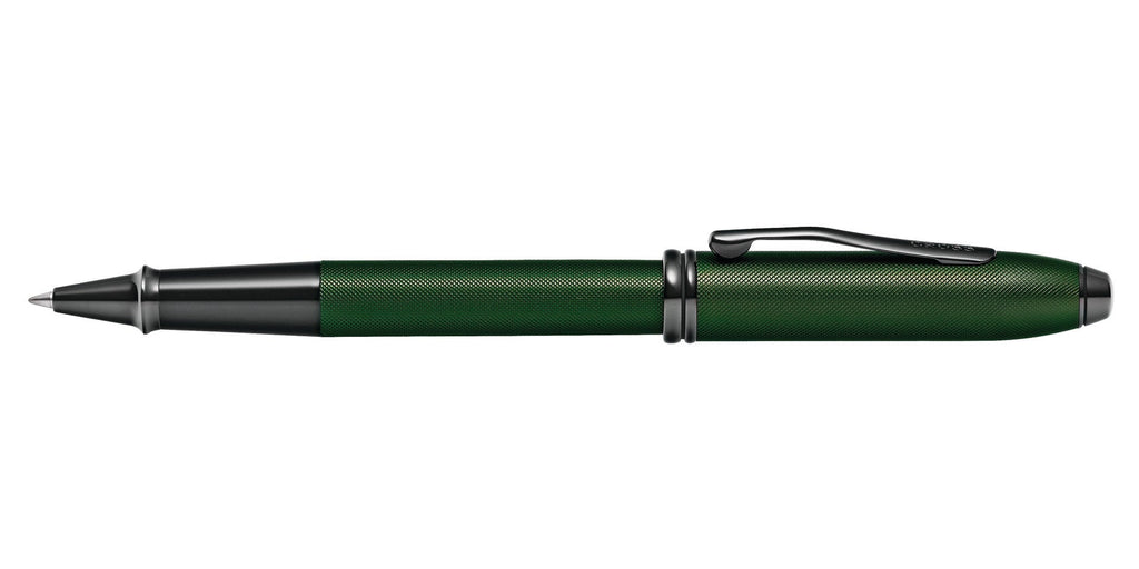Product view 4 - A.T. Cross Townsend Matte Green PVD Micro-knurl Rollerball Pen - Natur - A.T. Cross