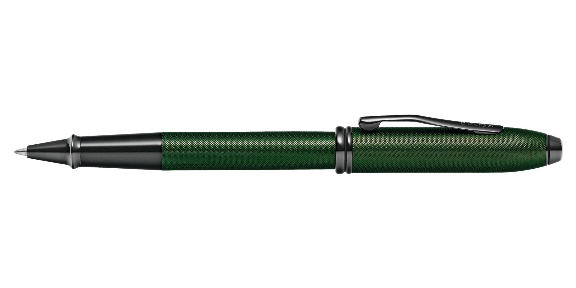 Product view 4 - A.T. Cross Townsend Matte Green PVD Micro-knurl Rollerball Pen - Natur - A.T. Cross