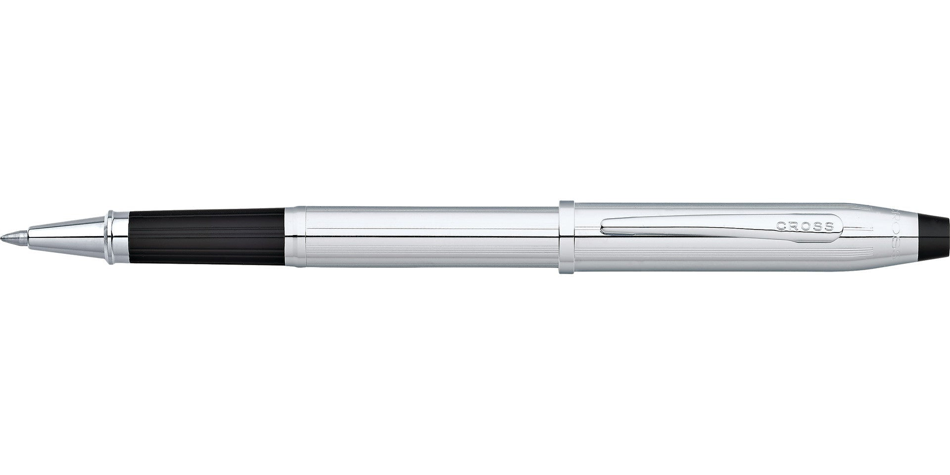 Lifestyle photo showing A.T. Cross Century II Lustrous Chrome Rollerball Pen - Natural Le in use - A.T. Cross