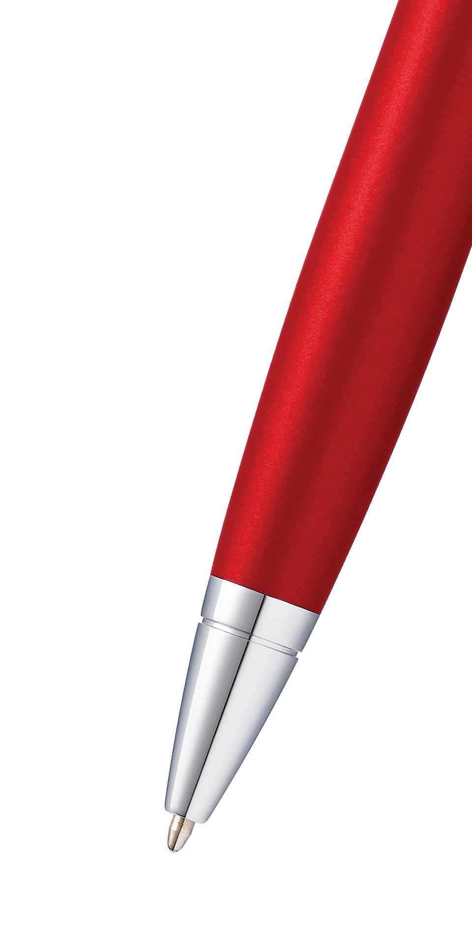 Close-up detail showing quality craftsmanship and materials - A.T. Cross Calais Matte Metallic Crimson Ballpoint Pen - Com