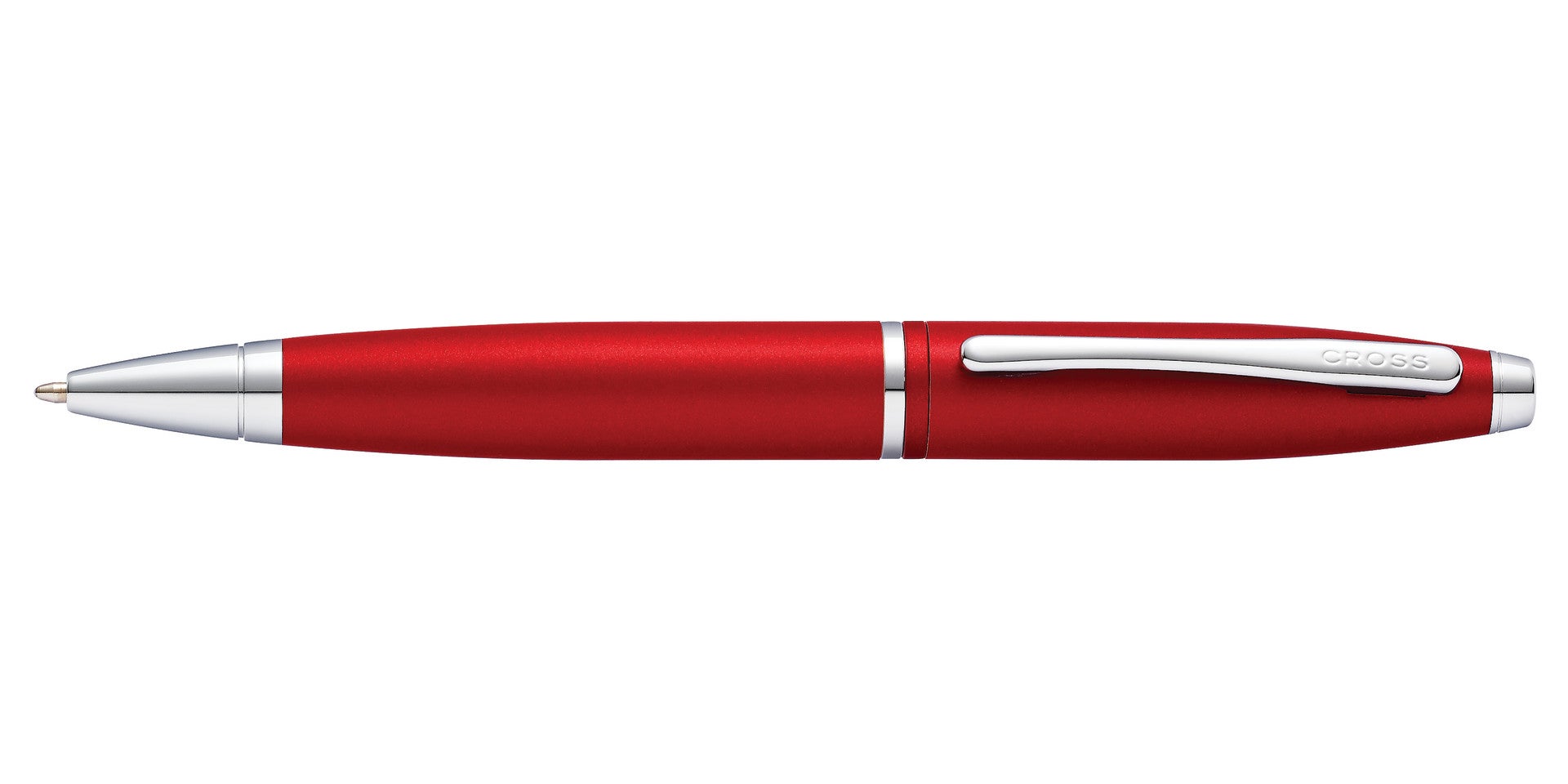Lifestyle photo showing A.T. Cross Calais Matte Metallic Crimson Ballpoint Pen - Comforta in use - A.T. Cross