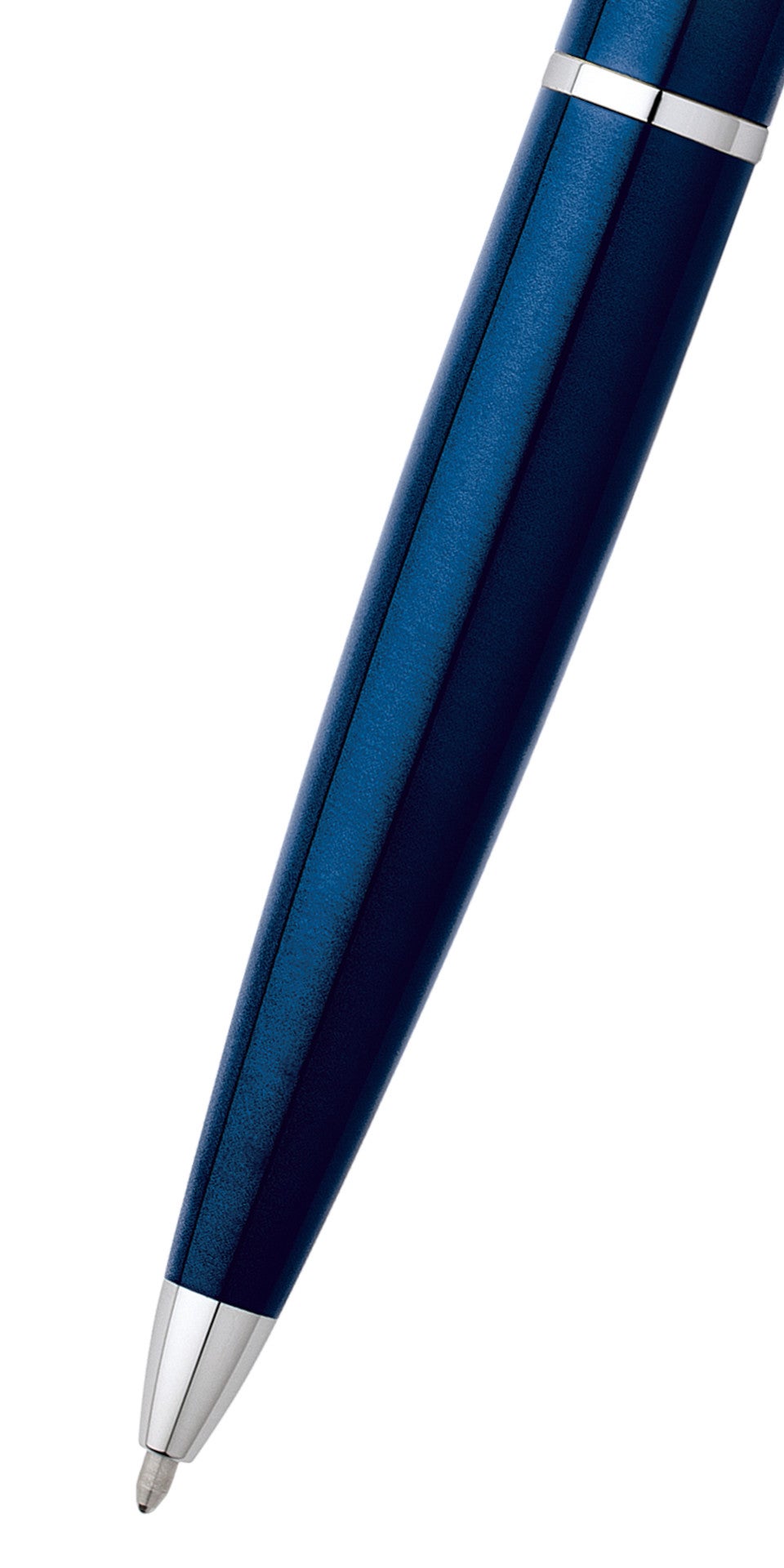 Close-up detail showing quality craftsmanship and materials - A.T. Cross ATX Translucent Blue Lacquer Ballpoint Pen - Comf